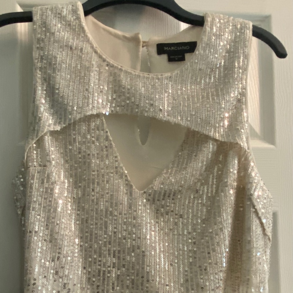 Marciano Ivory sequin shirt